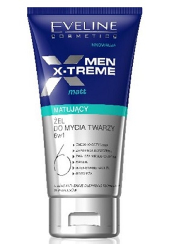 Men X-Treme 6w1 Żel matujący do mycia twarzy