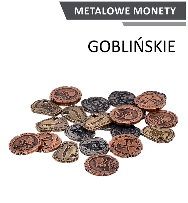Metalowe monety Goblińskie (zestaw 24 monet)