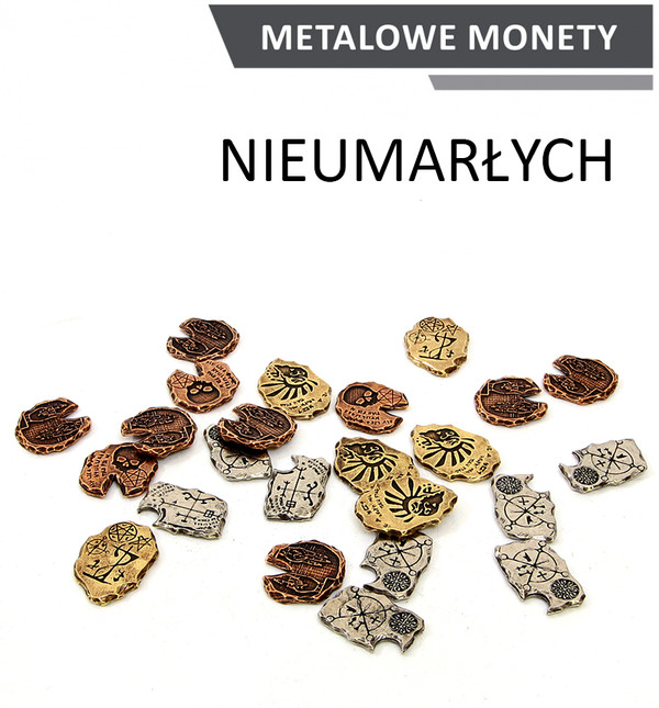 Metalowe Monety Nieumarłych zestaw 24 monet