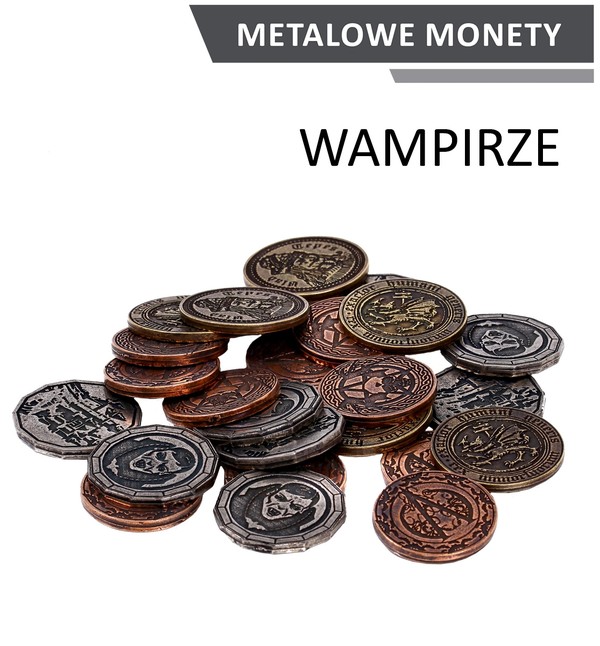 Metalowe monety Wampirze (zestaw 24 monet)