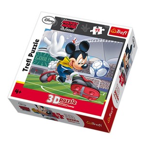 Puzzle 3D Mickey Najlepszy Piłkarz 72 elementy