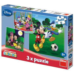 Puzzle Myszka Miki 3 x 55 elementów