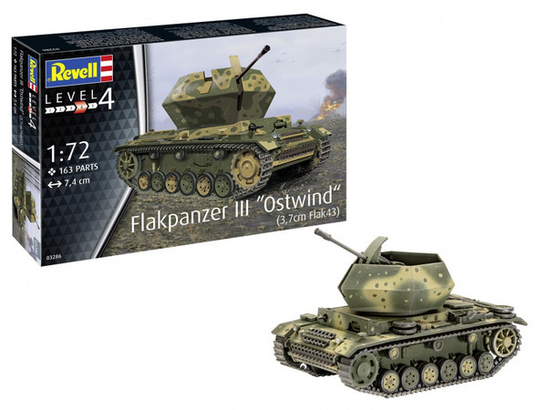 Model plastikowy Flakpanzer III Ostwind 3,7cm Flak 43