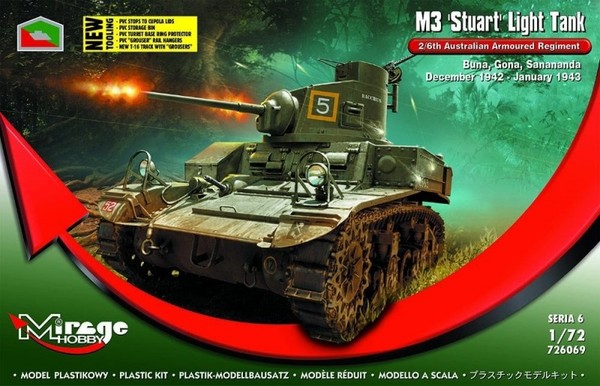 Model plastikowy M3 Stuart Australia 1:72