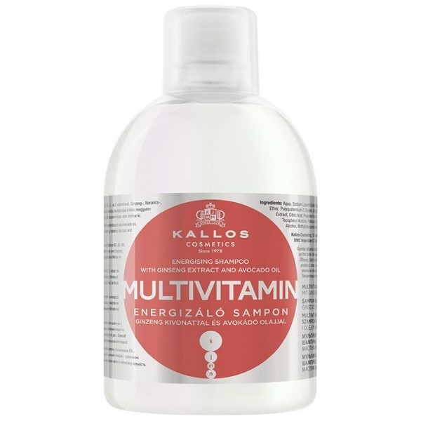 Multivitamin Energising Hair Shampoo With Ginsegn Extract Multiwitaminowy energizujący szampon do włosów z ekstraktem ginsegna i olejem avokado