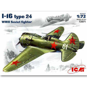 Myśliwiec radziecki I-16 typ 24, II wojna światowa Skala 1:72