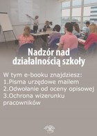 Nadzór nad działalnością szkoły wrzesień-październik 2015