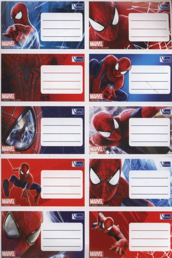 Naklejki na zeszyty Ultimate Spider-Man 10 sztuk