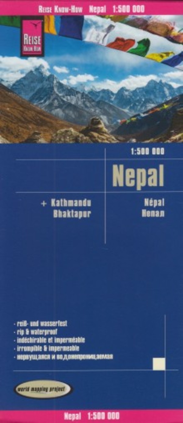Nepal Mapa samochodowa Skala: 1:500 000