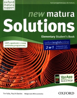 New Matura Solutions. Elementary Student`s Book Podręcznik + Online Workbook Zeszyt ćwiczeń online
