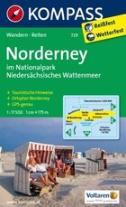 Norderney Travel Map/ Niemcy mapa turystyczna Skala 1:17 500