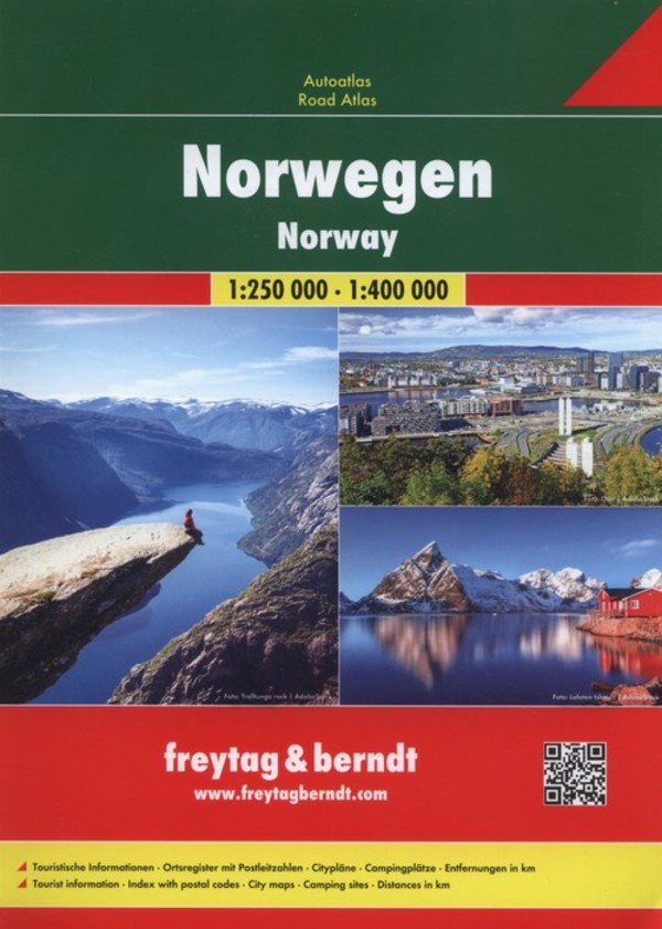 Norwegia. Atlas samochodowy Skala: 1:250 000 / 1:400 000
