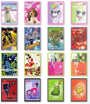 Notatnik A7 50 kartek kratka Fashion Dogs 30 sztuk (mix wzorów)