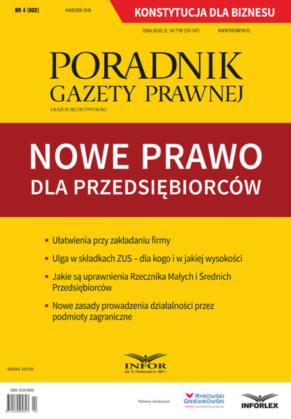 Nowe prawo dla przedsiębiorców Poradnik Gazety Prawnej 4/2018