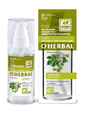O'Herbal Fluid do włosów kręconych i niezdyscyplinowanych z ekstraktem z chmielu