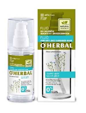O'Herbal Fluid do włosów suchych i zniszczonych z ekstraktem z lnu