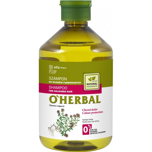 O`Herbal Szampon do włosów farbowanych z ekstraktem z macierzanki i tymianku