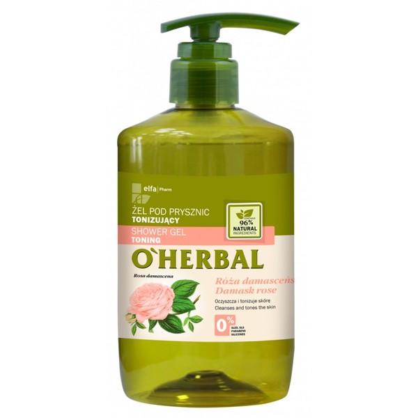 O`Herbal Żel pod prysznic tonizujący z ekstraktem z róży damasceńskiej