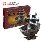 Puzzle 3D Okręt Queen Anne`s Revenge 155 elementów Seria: Cubic Fun