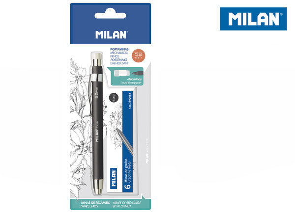 Ołówek kubuś touch milan 5,2 mm + grafity 6 sztuk
