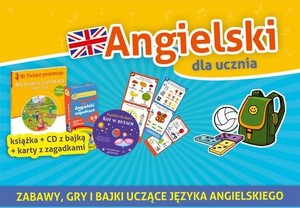 Pakiet Angielski dla ucznia 6+ Książka + CD z bajką + karty z zagadkami