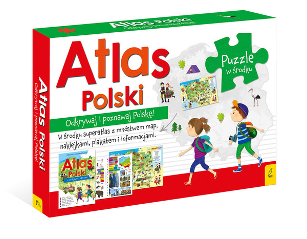 Atlas Polski / Plakat z mapą / Puzzle