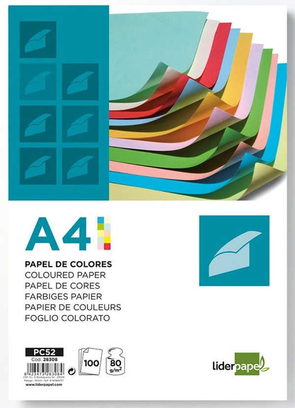 Papier kolorowy A4 100 arkuszy 10 kolorów neonowych