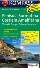 Penisola Sorrentina Costiera Amalfitana Mappa Turistica / Półwysep Sorrentyński Wybrzeże Amalfitańskie Mapa turystyczna Skala: 1: 50 000