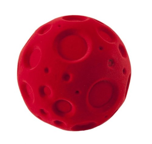 Piłka kratery kolor czerwony 10 cm