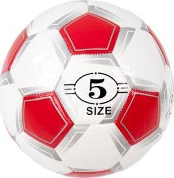 Piłka nożna biało-czerwona rozmiar 5