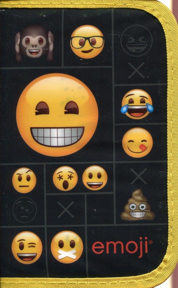 Piórnik z wyposażeniem jednokomorowy Emoji 11