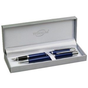 Pióro + długopis Titanum niebieskie (20kbf008)