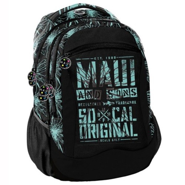 Plecak młodzieżowy Maui and Sons zielono-czarny MAUD-2808