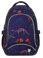Plecak trzykomorowy niebieski Dinozaury