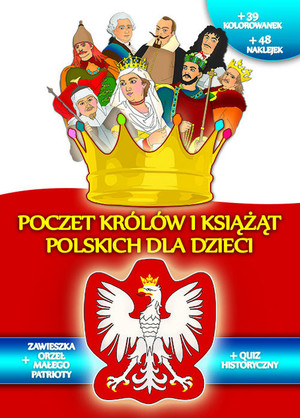 Poczet królów i książąt polskich dla dzieci kolorowanka