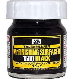 Podkład modelarski Mr.Finishing Surfacer 1500 Black 40 ml