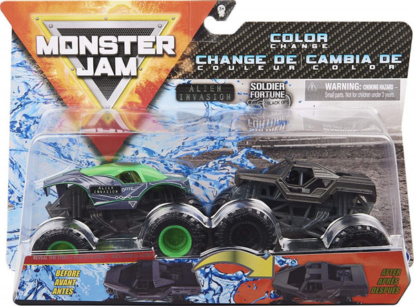 Pojazdy Monster Jam Alien Invasion vs Soldier Fortune