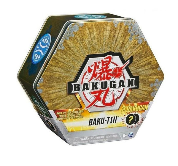 Pojemnik z figurkami Bakugan - Tin złoty