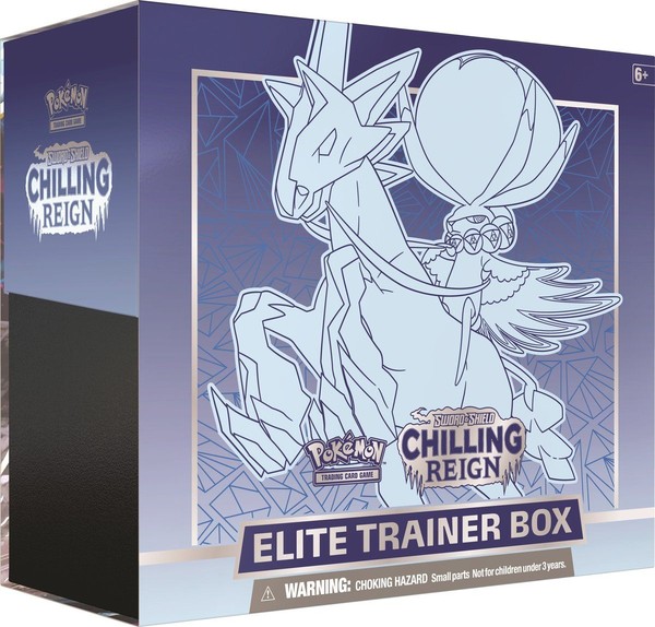 Gra Pokemon TCG: 6.0 Sword and Shield Chilling Reign Elite Trainer Box Ice Rider Calyrex