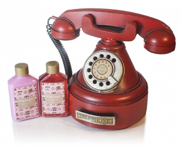Vintage Red Telephone Zestaw kosmetyków do ciała