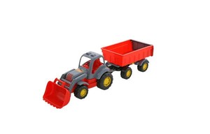 Traktor Siłacz z przyczepą i łyżką