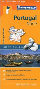 Portugal Norte Road Map / Portugalia Północna Mapa samochodowa Skala: 1:300 000
