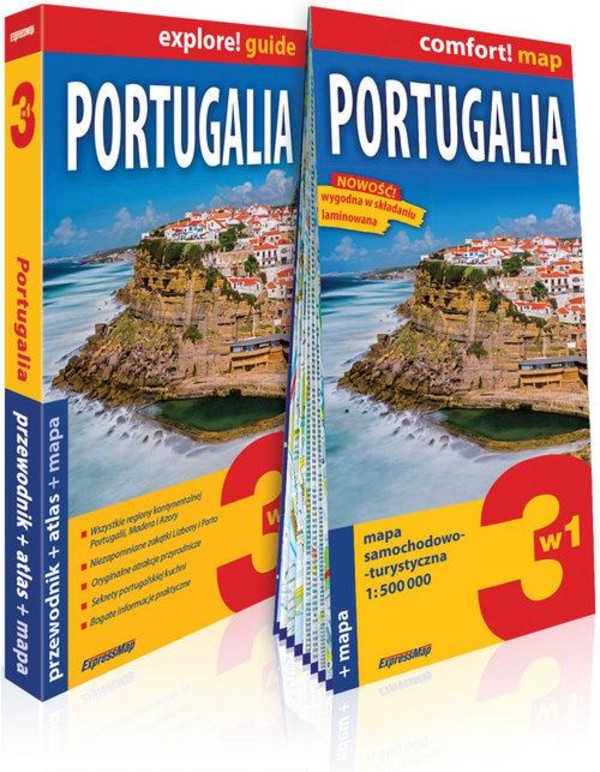 Portugalia 3w1 Przewodnik + atlas + mapa