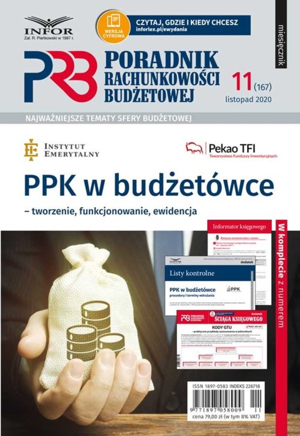 PPK w budżetówce - tworzenie, funkcjonowanie, ewidencja Poradnik rachunkowości budżetowej 11/2020