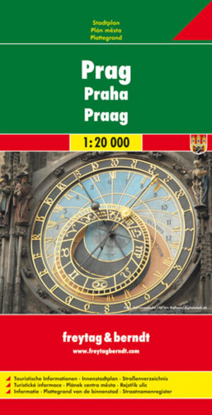 Prag Stadtplan / Praga Plan miasta Skala 1:20 000