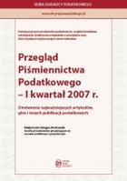 Przegląd Piśmiennictwa Podatkowego - I kwartał 2007 roku