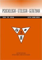 Psychologia-Etologia-Genetyka nr 29/2014 Regulacyjna teoria temperamentu: profile cech temperamentu pacjentów z chorobą afektywną dwubiegunową i uzależnionych od alkoholu