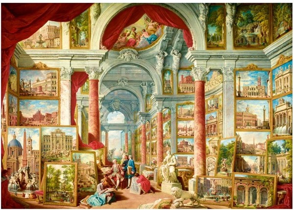 Puzzle Galeria sztuki w Rzymie, 1000 elementów