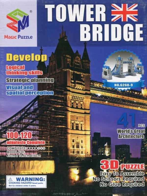 Puzzle 3D Budowle Empire State Tower Bridge