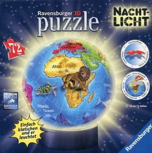 Puzzle 3D Globus podświetlany 72